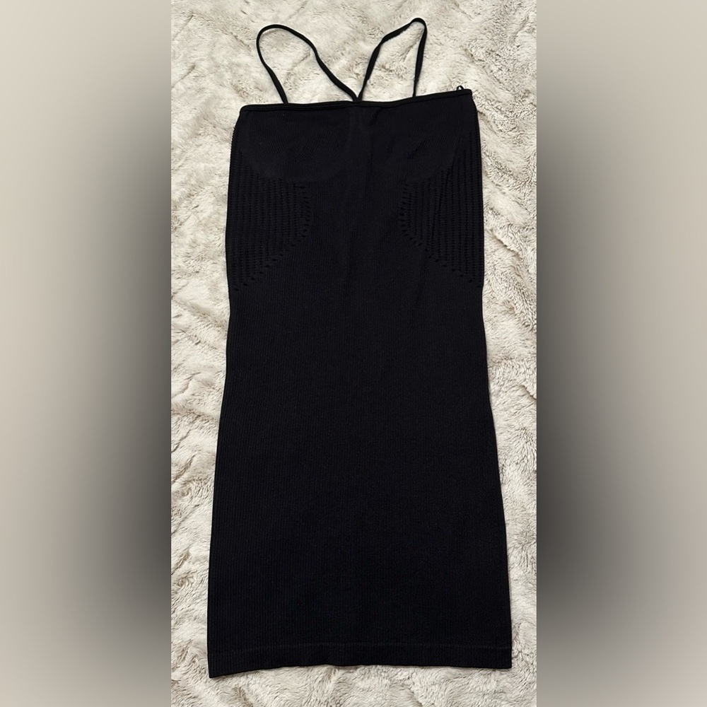 Zara Knit Fitted Mini Ribbed Dress Limitless Contour Collection Medium/Large
